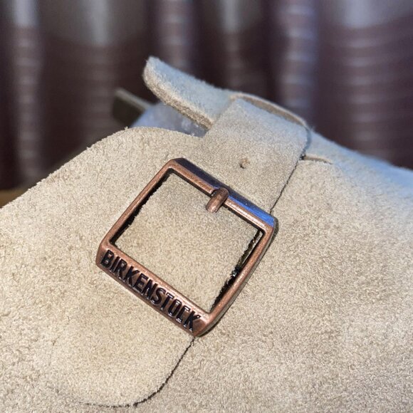 Birkenstock Boston taupe suede mule clogs - Picture 4 of 6